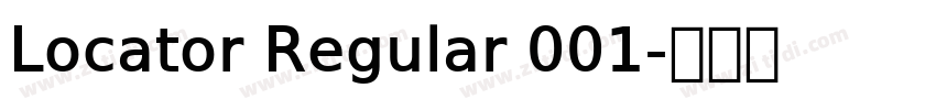 Locator Regular 001字体转换